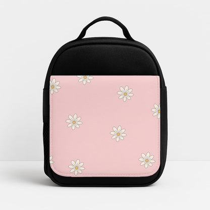 Dusty Pink Daisy Pattern Insulated Lunchbox