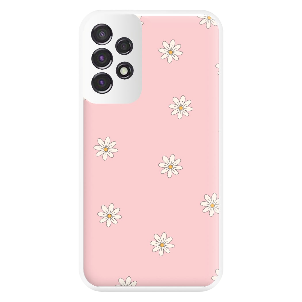 Dusty Pink Daisy Pattern Phone Case for Galaxy A53