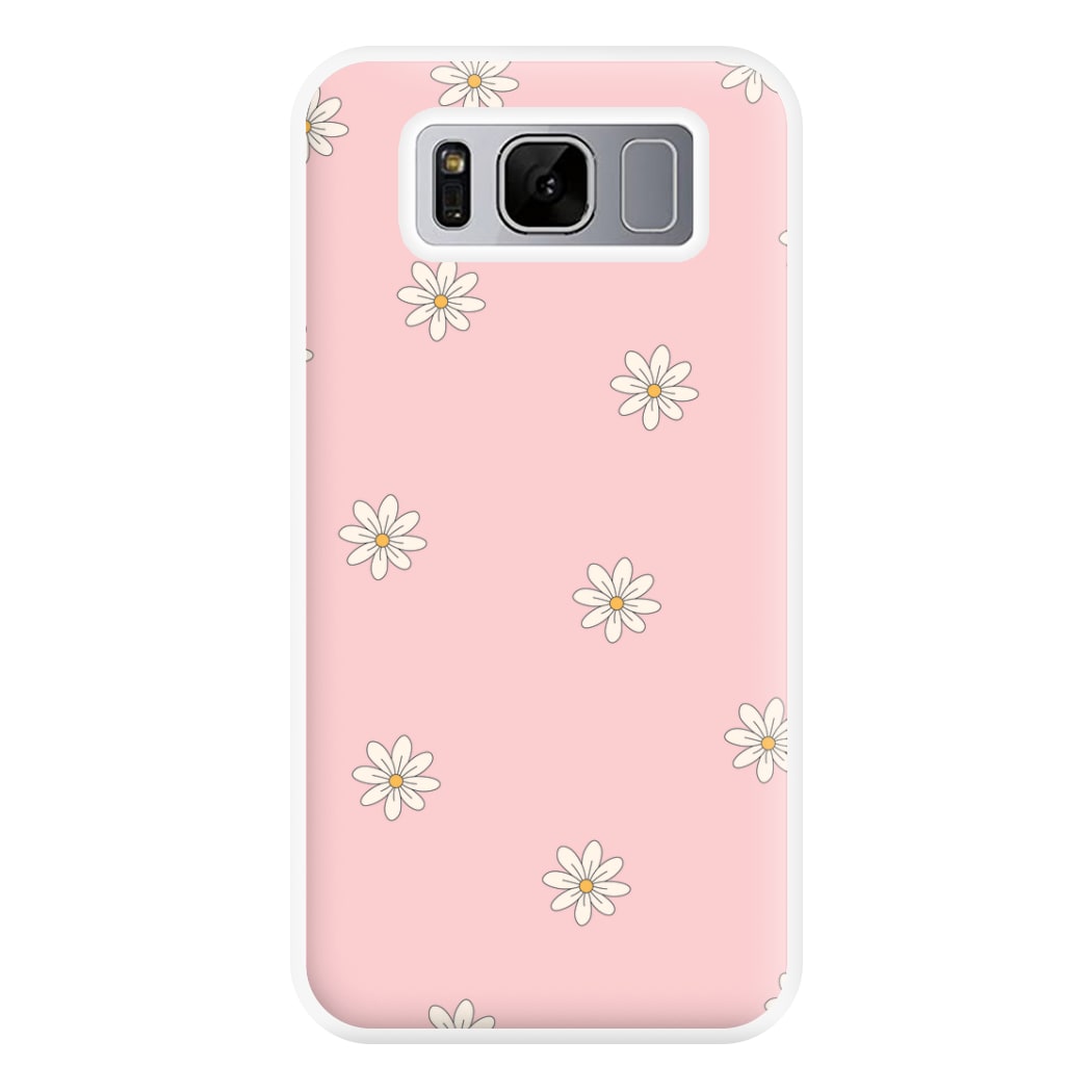 Dusty Pink Daisy Pattern Phone Case for Galaxy S8 Plus