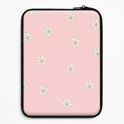 Dusty Pink Daisy Pattern Laptop Sleeve 1