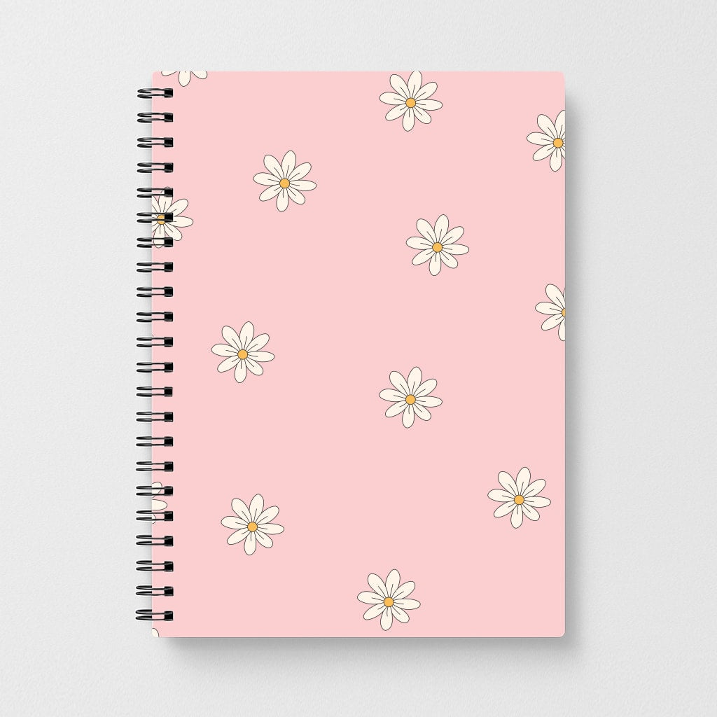 Dusty Pink Daisy Pattern Notebook