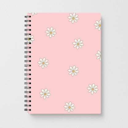 Dusty Pink Daisy Pattern Notebook
