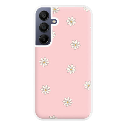 Dusty Pink Daisy Pattern Phone Case for Galaxy A16