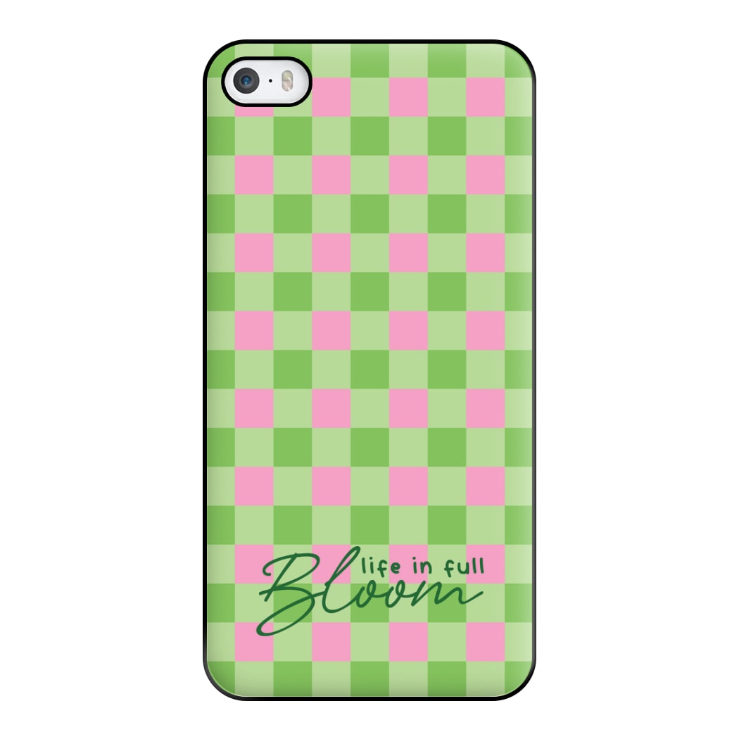 Life In Full Bloom Checkered Phone Case for iPhone 5 / 5s / SE 2016