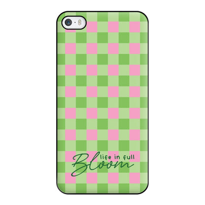 Life In Full Bloom Checkered Phone Case for iPhone 5 / 5s / SE 2016