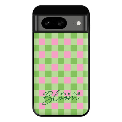 Life In Full Bloom Checkered Phone Case for Google Pixel 8