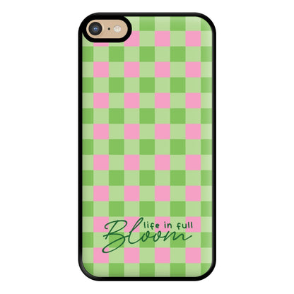 Life In Full Bloom Checkered Phone Case for iPhone 6 Plus / 7 Plus / 8 Plus