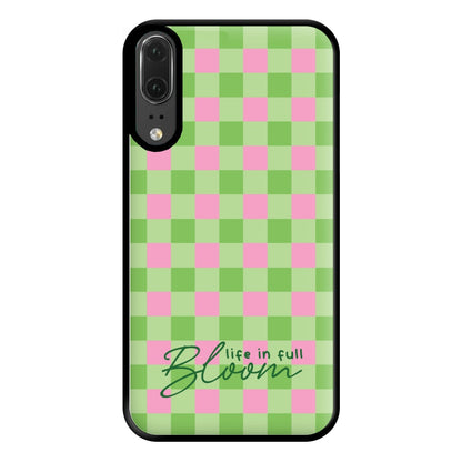 Life In Full Bloom Checkered Phone Case for Huawei P20