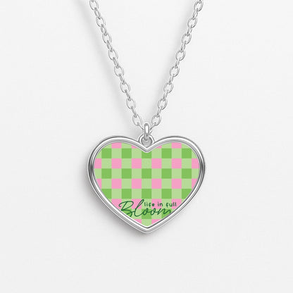 Life In Full Bloom Checkered Necklace