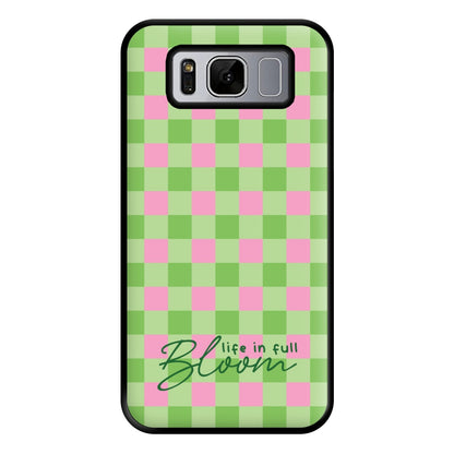 Life In Full Bloom Checkered Phone Case for Galaxy S8 Plus