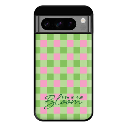 Life In Full Bloom Checkered Phone Case for Google Pixel 8 Pro