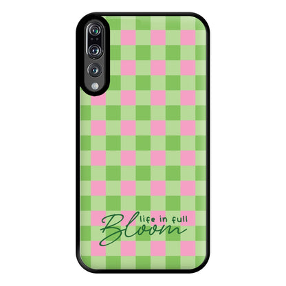 Life In Full Bloom Checkered Phone Case for Huawei P20 Pro
