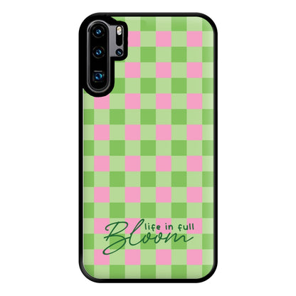 Life In Full Bloom Checkered Phone Case for Huawei P30 Pro