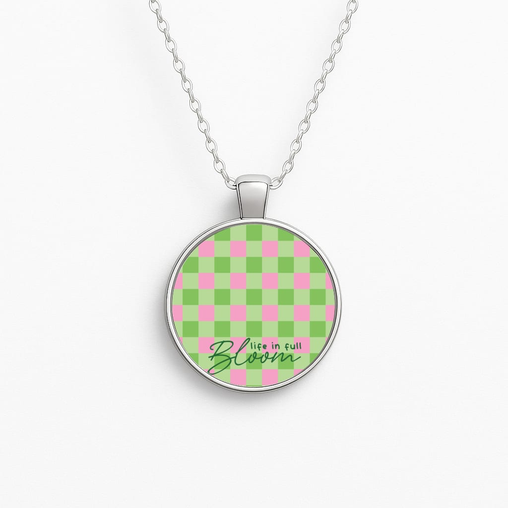 Life In Full Bloom Checkered Necklace