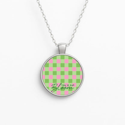 Life In Full Bloom Checkered Necklace
