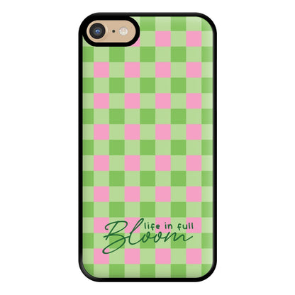 Life In Full Bloom Checkered Phone Case for iPhone 6 / 7 / 8 / SE