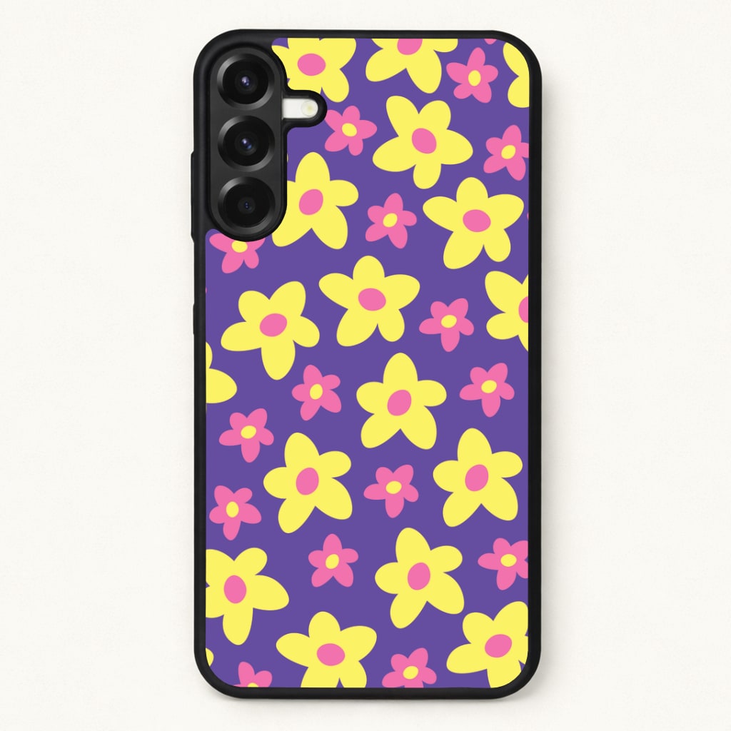 Purple Abstract Floral Pattern Phone Case for Galaxy A37