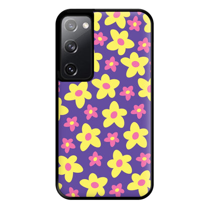 Purple Abstract Floral Pattern Phone Case for Galaxy S20