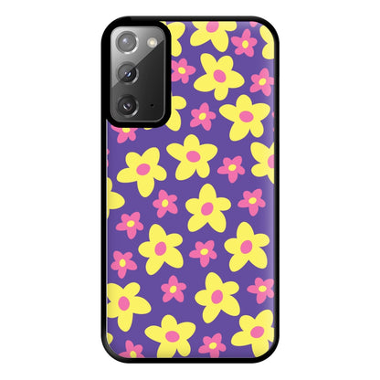 Purple Abstract Floral Pattern Phone Case for Galaxy Note 20 Ultra
