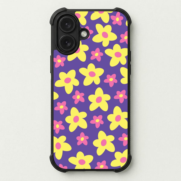 Purple Abstract Floral Pattern Phone Case — Bumper case