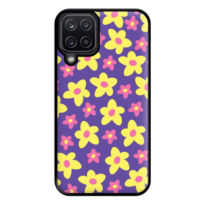 Purple Abstract Floral Pattern Phone Case for Galaxy A12