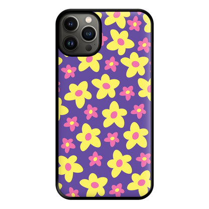 Purple Abstract Floral Pattern Phone Case for iPhone 13