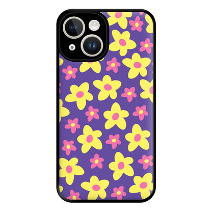 Purple Abstract Floral Pattern Phone Case for iPhone 14