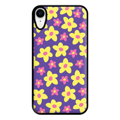 Purple Abstract Floral Pattern Phone Case for iPhone XR