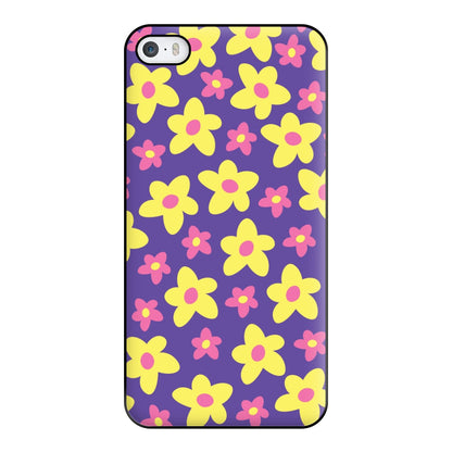 Purple Abstract Floral Pattern Phone Case for iPhone 5 / 5s / SE 2016