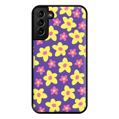 Purple Abstract Floral Pattern Phone Case for Galaxy S21 Plus