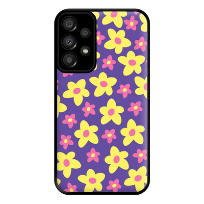 Purple Abstract Floral Pattern Phone Case for Galaxy A33
