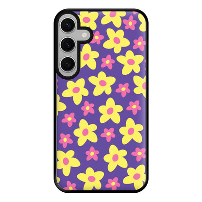 Purple Abstract Floral Pattern Phone Case for Galaxy S24FE