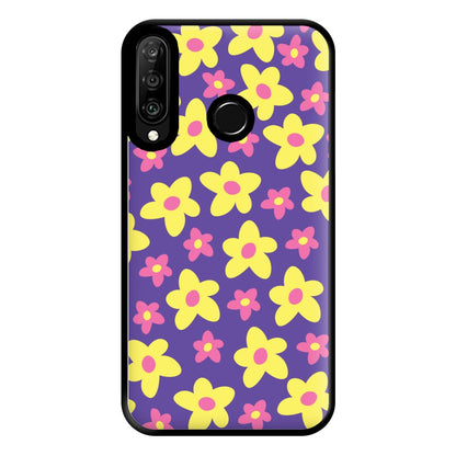 Purple Abstract Floral Pattern Phone Case for Huawei P30 Lite