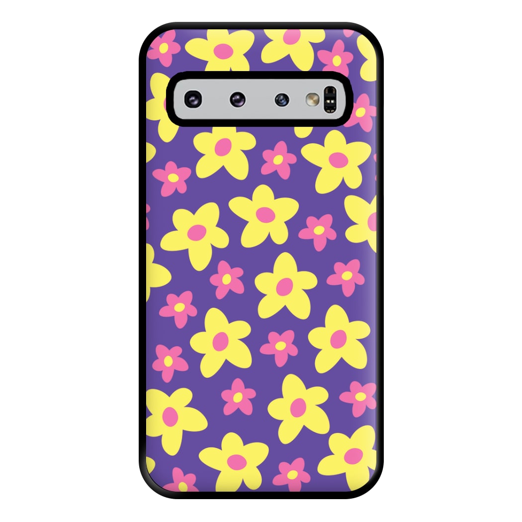 Purple Abstract Floral Pattern Phone Case for Galaxy S10 Plus