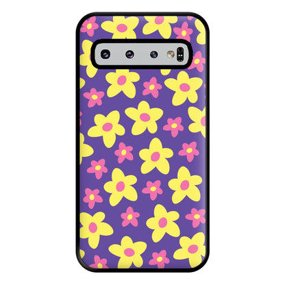 Purple Abstract Floral Pattern Phone Case for Galaxy S10 Plus
