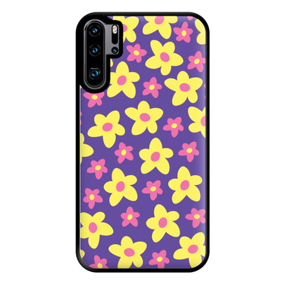 Purple Abstract Floral Pattern Phone Case for Huawei P30 Pro