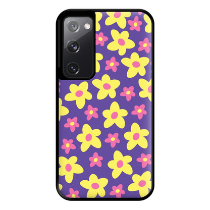 Purple Abstract Floral Pattern Phone Case for Galaxy S20FE