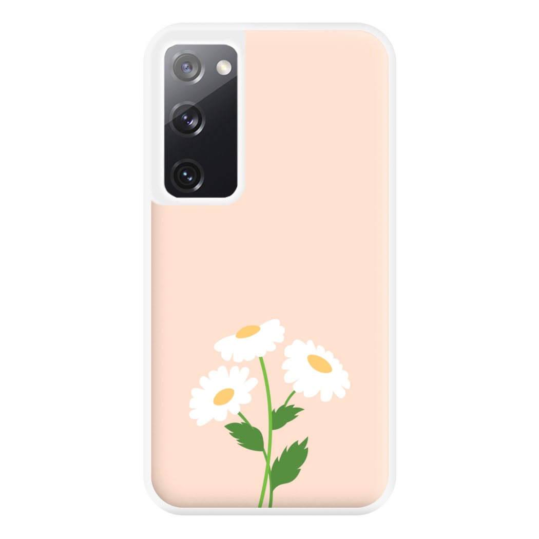 Peach And Dasies  Phone Case for Galaxy S20FE