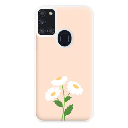 Peach And Dasies  Phone Case for Galaxy A21s