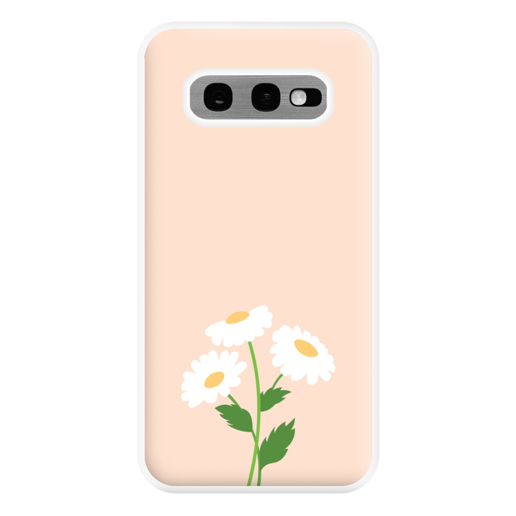 Peach And Dasies  Phone Case for Galaxy S10e