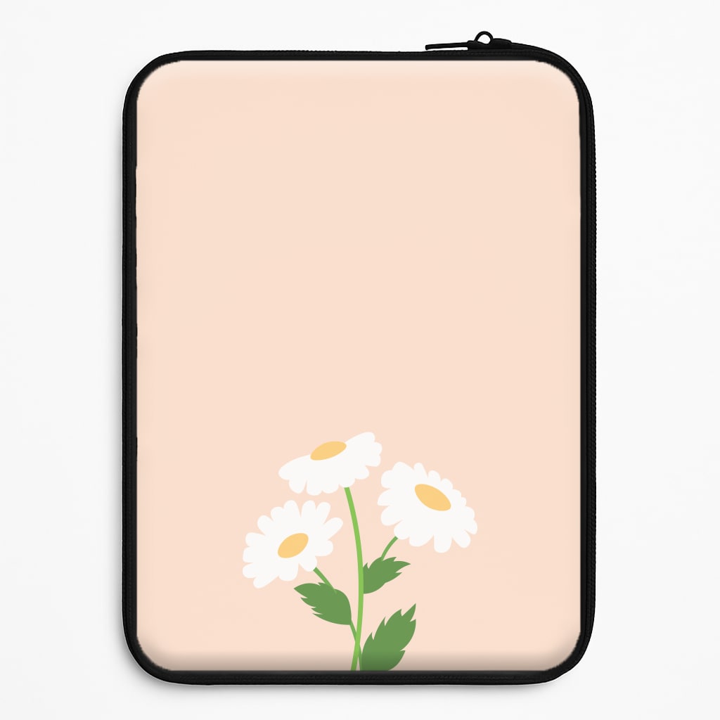 Peach And Dasies  Laptop Sleeve