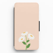 Peach And Dasies Flip / Wallet Phone Case 1