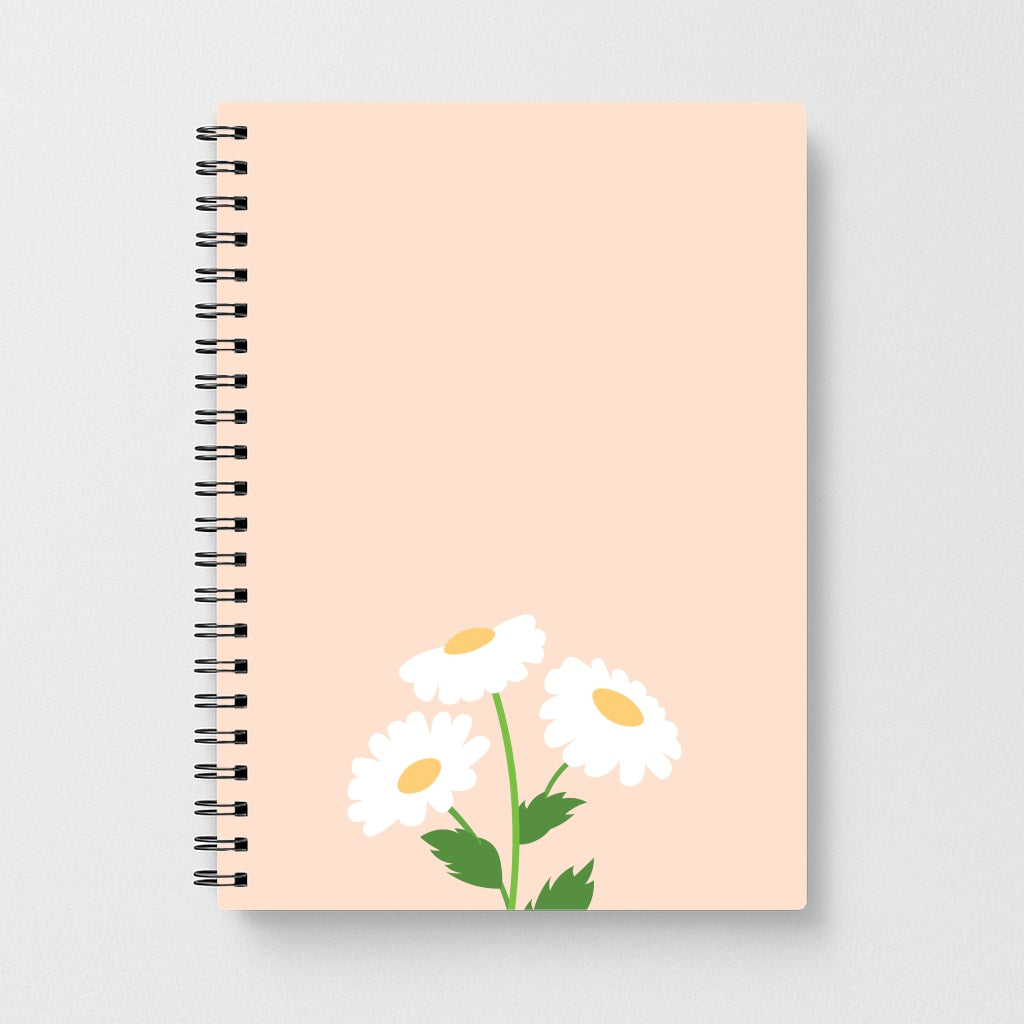 Peach And Dasies  Notebook