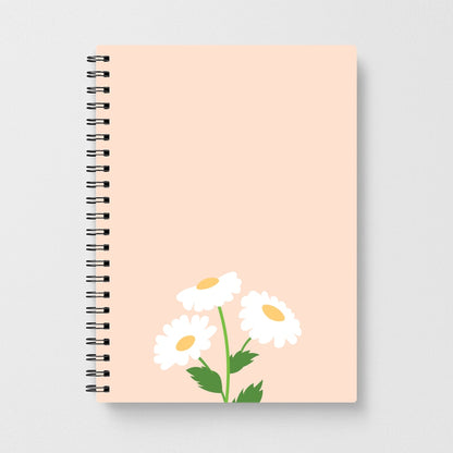 Peach And Dasies  Notebook