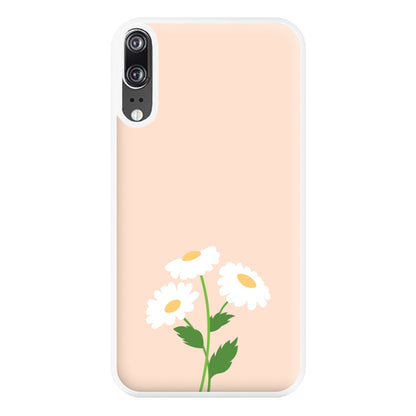 Peach And Dasies  Phone Case for Huawei P20