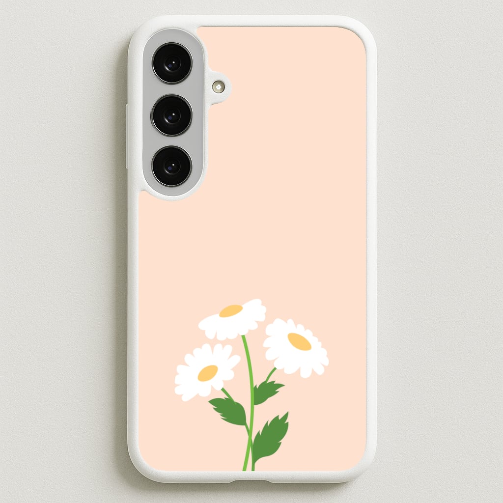 Peach And Dasies Phone Case for Galaxy S25FE