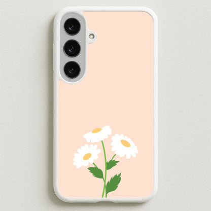 Peach And Dasies Phone Case for Galaxy S25FE