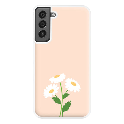 Peach And Dasies  Phone Case for Galaxy S21FE