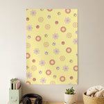 Retro Flowers And Smileys Pattern Poster
