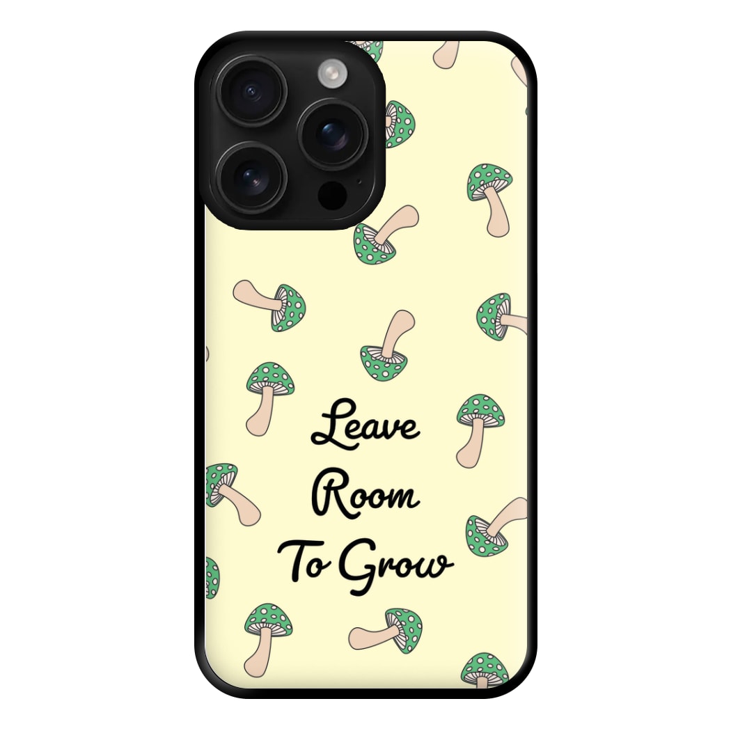 Leave Room To Go Mushroom Pattern Phone Case for iPhone 16 Pro Max